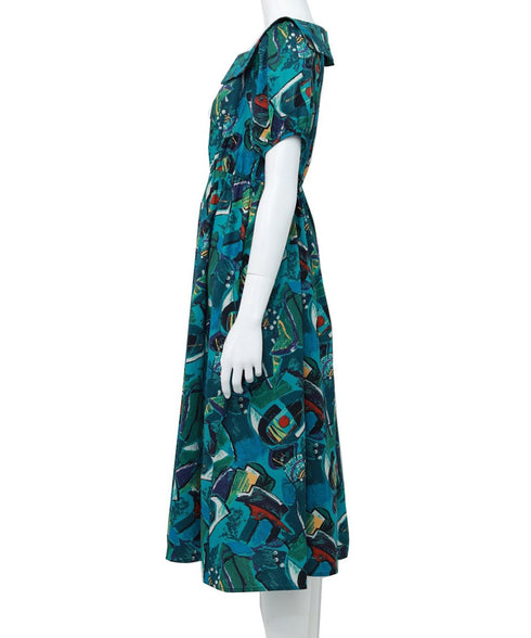 Retro Cassette Print Dress